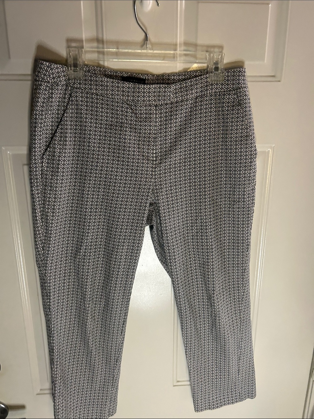 Willi Smith Black White Geometric Ankle Pants Slacks Sz 10